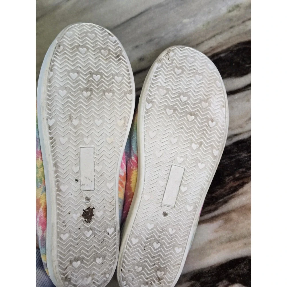 Dunes Sport Reesa Tie Dye Slip On Sneakers Pink Yellow Blue Womens Size 7.5M‎